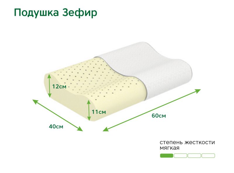 Подушка ЭОС Зефир (40x60) джерси